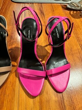 NWOT Nine West Reina Hot Pink Ankle-Strap Heels